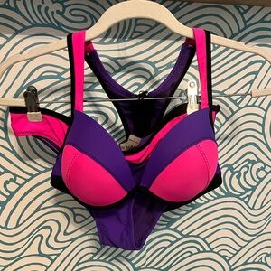 Racer back Purple and Pink Bikini